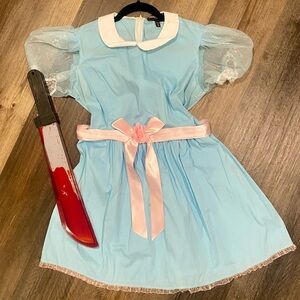 DollsKill TRICKZ N’TREATZ “The Shining Twins” Halloween  Dress and Knife Bundle!